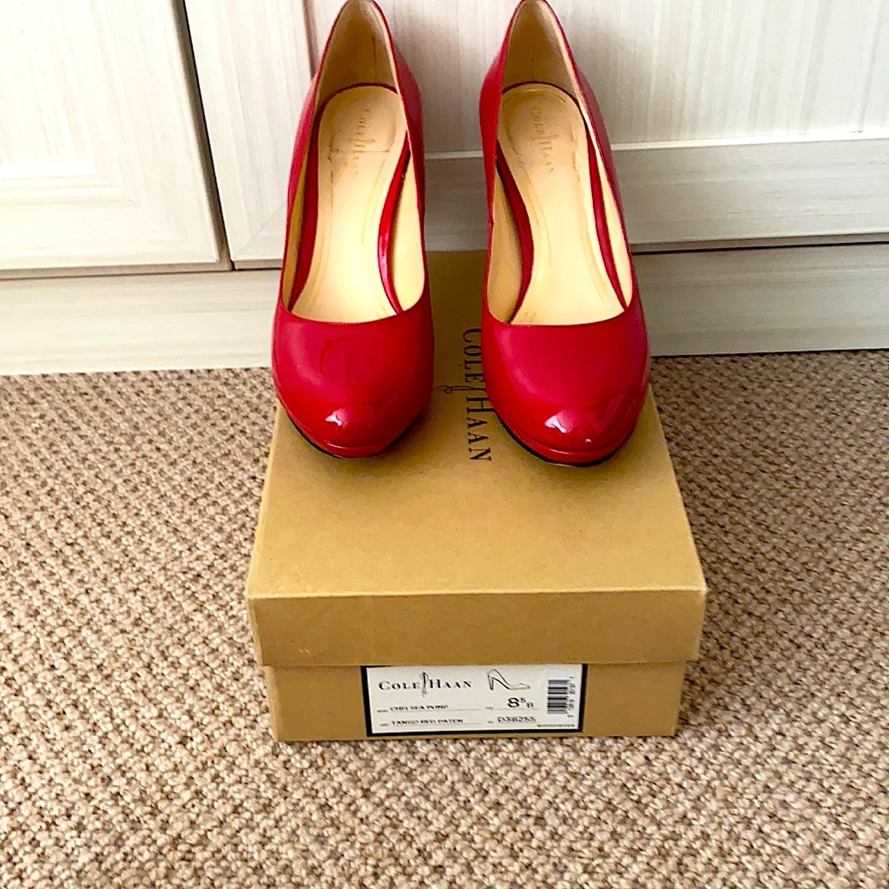Patent Leather Red Platform Cole Haan